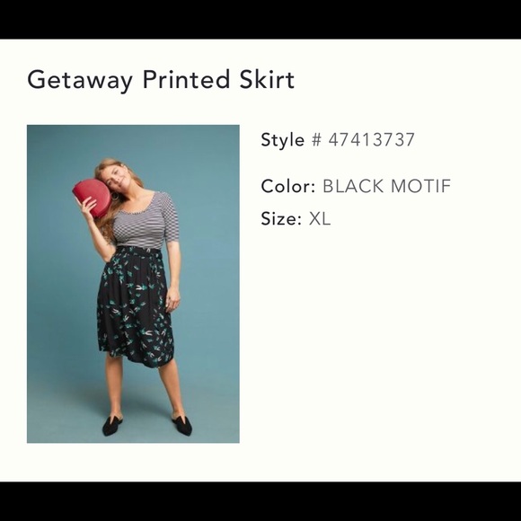 Anthropologie Dresses & Skirts - NWOT Porridge Getaway Printed Skirt - XL